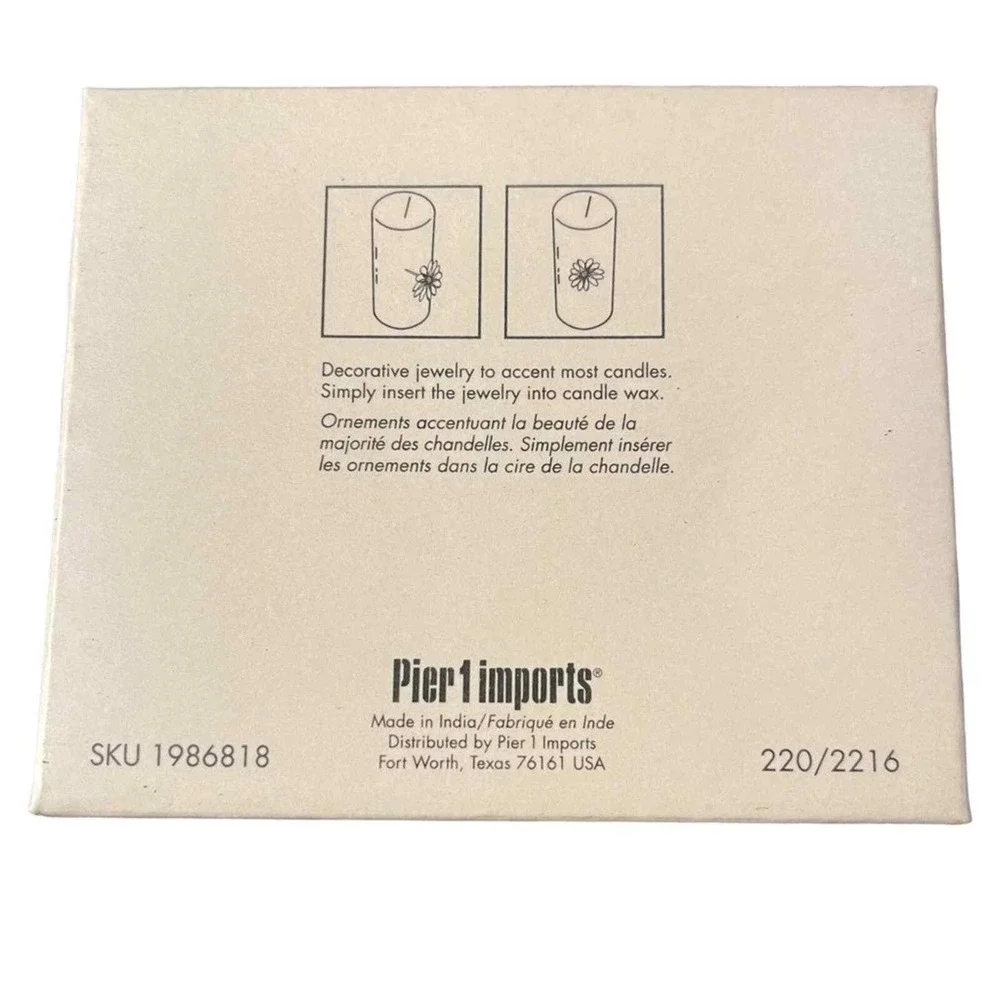 NIB Pier 1 Imports Candle Jewelry Silver Tone Butterfly Dragonfly & Flowers 6pc.